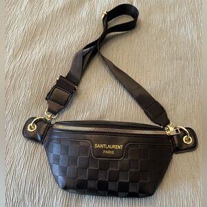 Faux leather bum bag Saint Lauren Black Women's Bag/fanny pack